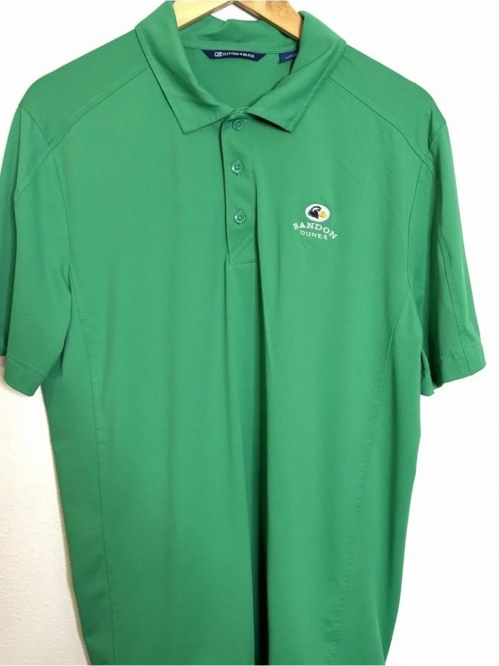Cutter & Buck Green Short-Sleeve Performance Polo shirt Bandon Dunes L resort